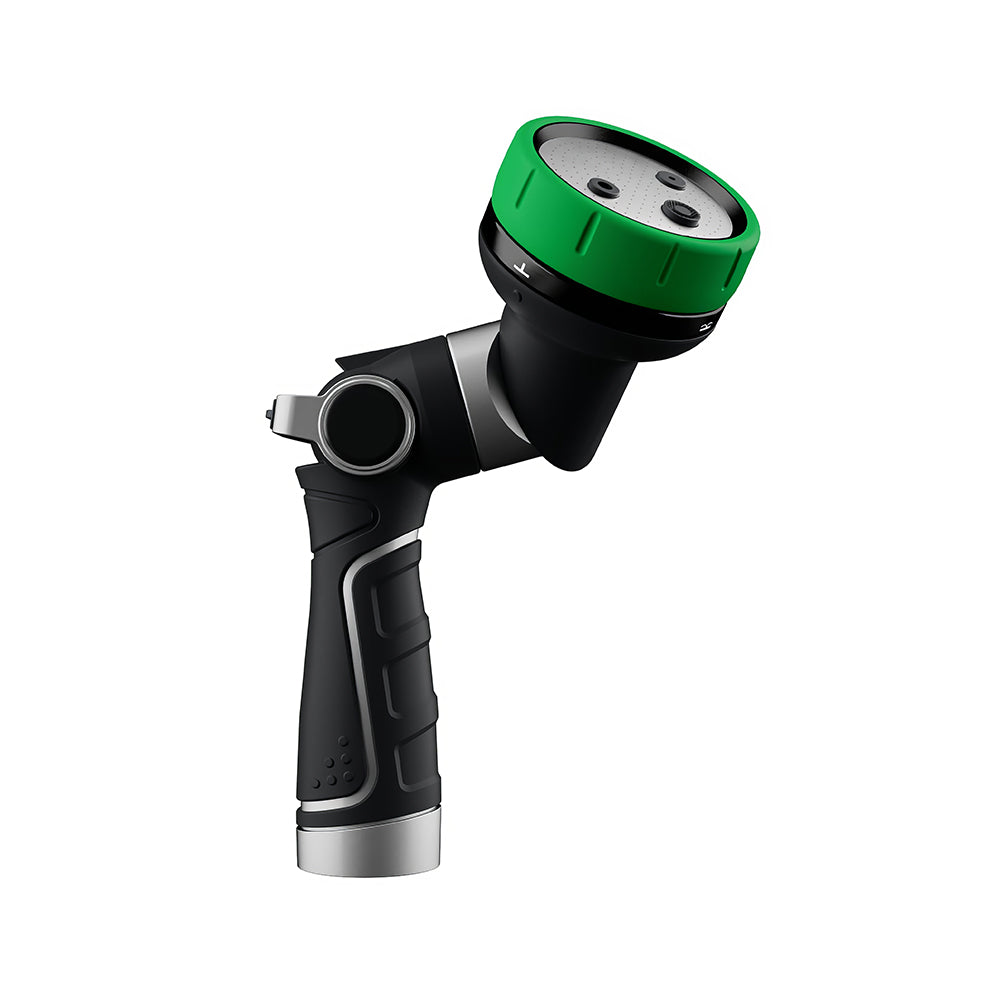 Heavy Duty Metal Garden Hose Nozzle Thumb Control 4 Spray Patterns for Plants Lawns Cars and Pets