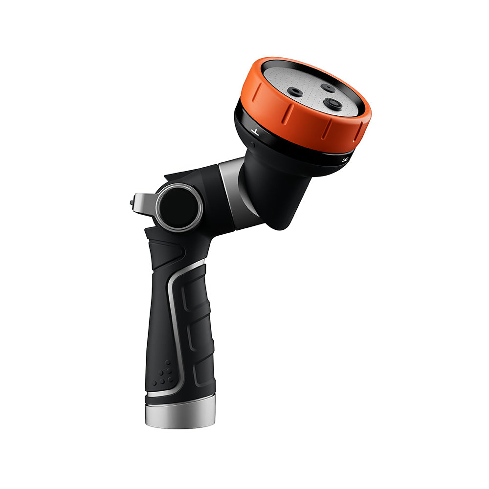 Heavy Duty Metal Garden Hose Nozzle Thumb Control 4 Spray Patterns for Plants Lawns Cars and Pets