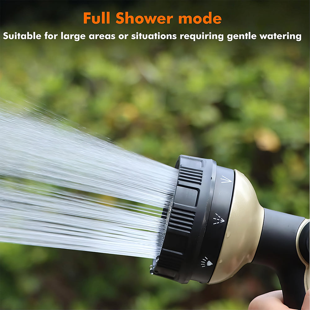 Metal Garden Hose Spray Nozzle with Thumb Control 8 Spray Patterns for Lawn Plants Car and Pet Washing