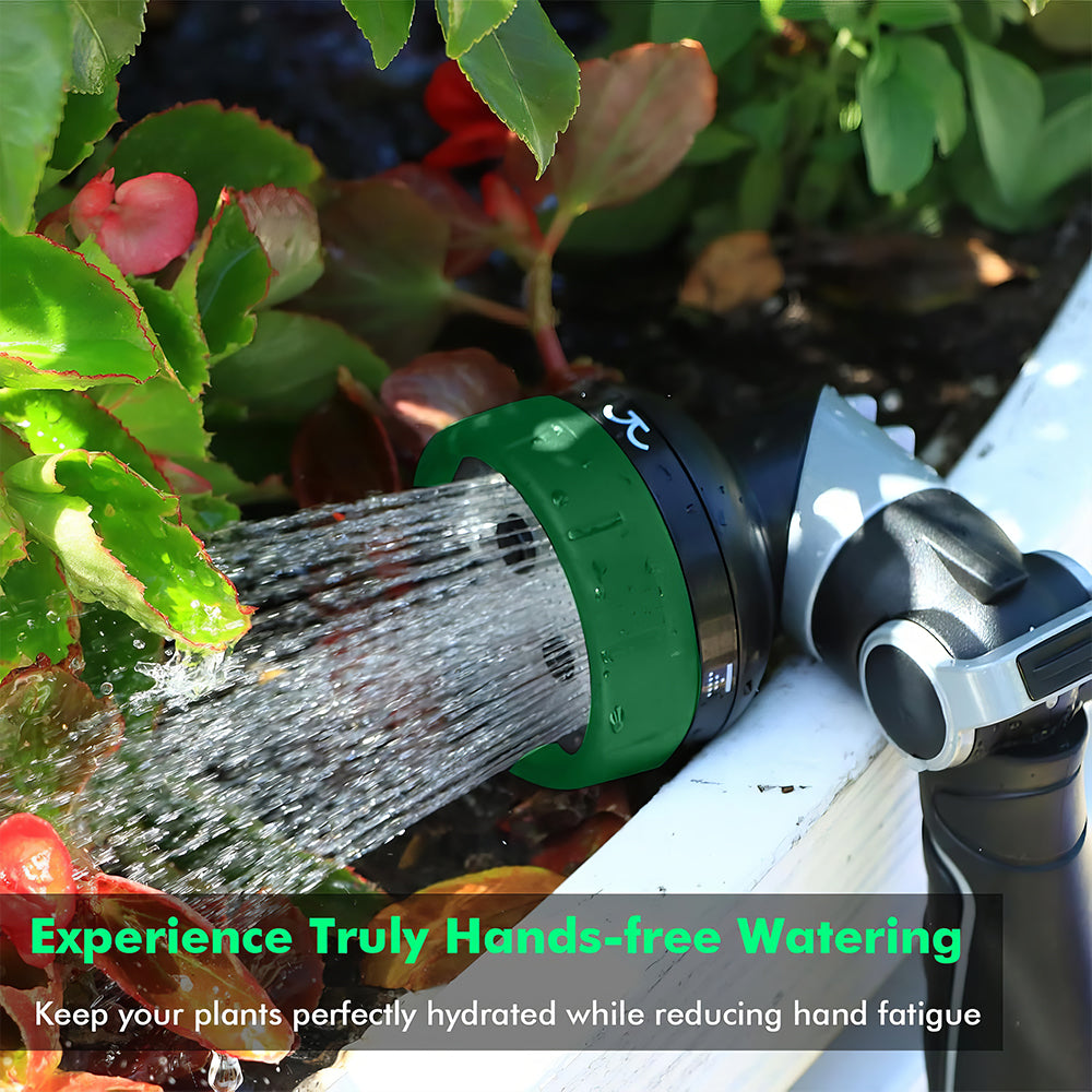 Heavy Duty Metal Garden Hose Nozzle Thumb Control 4 Spray Patterns for Plants Lawns Cars and Pets
